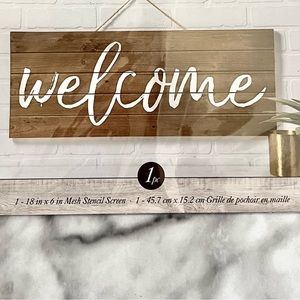 Welcome Sign Reusable Stencil